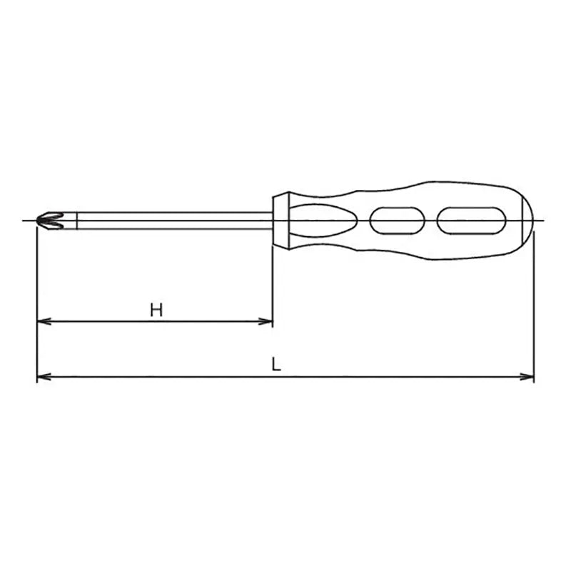 Ko-ken Tools Screwdriver Slotted 6mm Length 260mm Ko-ken Tools