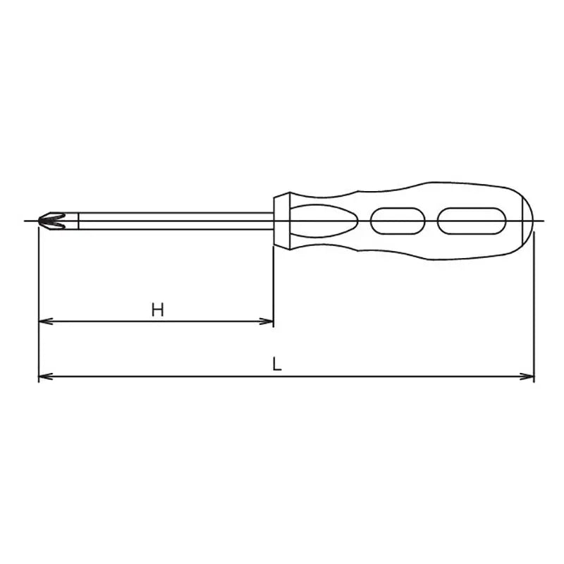 Ko-ken Tools Screwdriver Slotted 6mm Length 310mm Ko-ken Tools