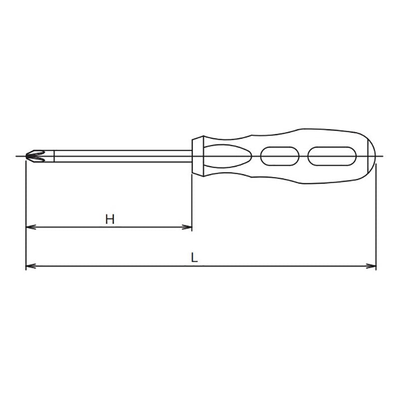 Ko-ken Tools Screwdriver Slotted 6mm - Length 210mm