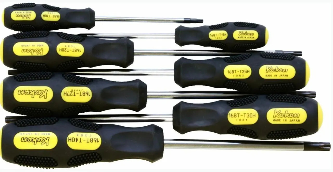 Ko-ken Tools 7 Piece Tamper-Resistant TORXÂ® Screwdriver T10H-T40H Ko-ken Tools
