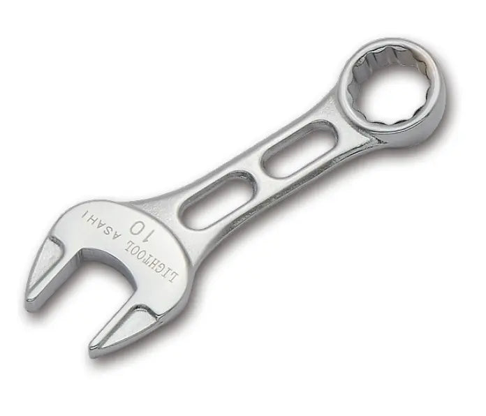ASAHI LIGHTOOL Stubby Combination Wrench Set, 3 Pieces - 8mm, 10mm, 12mm - LCWUS30 Asahi