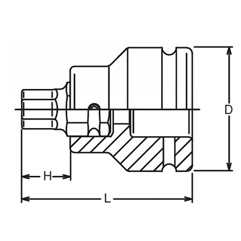Ko-ken Tools 1.1/2 Sq. Dr. Bit Socket 22mm Hex Length 115mm Ko-ken Tools