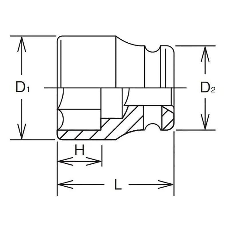 Ko-ken Tools 1.1/2 Sq. Dr. Socket 46mm 6 point Length 84mm Ko-ken Tools