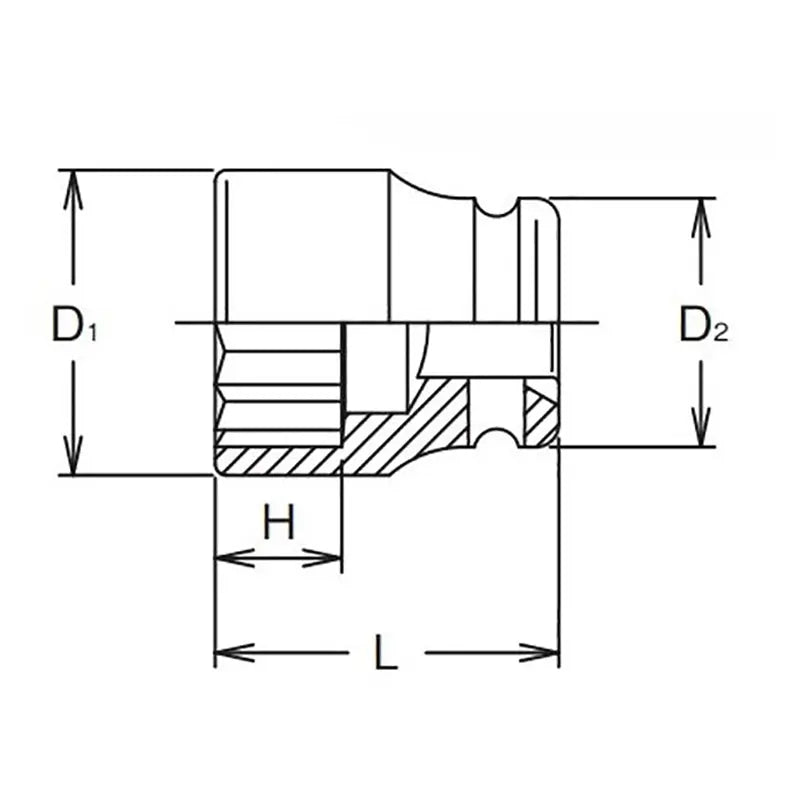 Ko-ken Tools 1.1/2 Sq. Dr. Socket 70mm 12 point Length 100mm Ko-ken Tools
