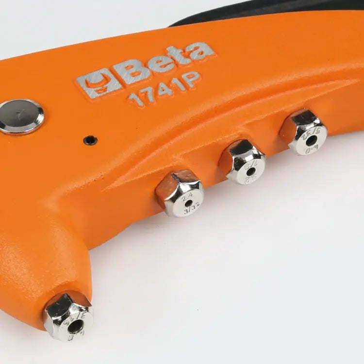 Beta Tools (Article# 1741P) Heavy-Duty Riveting Plier with 4 Interchangeable Nozzles - BT 017410303 