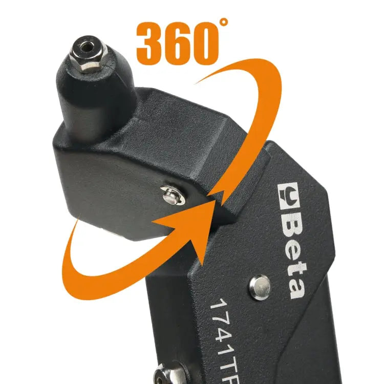 Beta Tools (Article# 1741TR) Rotating Head Riveting Pliers with 4 Interchangeable Nozzles - BT 017410410 