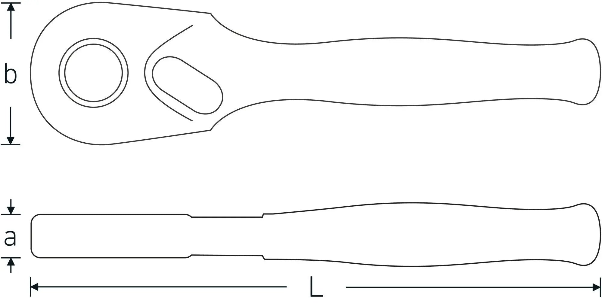 Stahlwille Quick Release Fine-Tooth Flexible-Joint Ratchet - ST 12261010 Stahlwille
