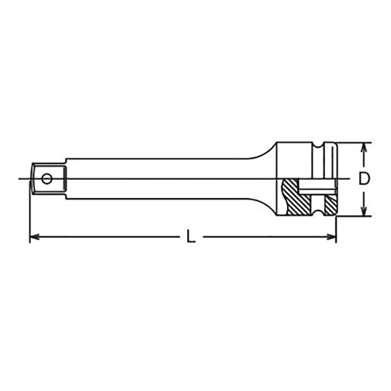 Ko-ken Tools 1.1/2 Sq. Dr. Extension Bar Length 330mm Hole type Ko-ken Tools