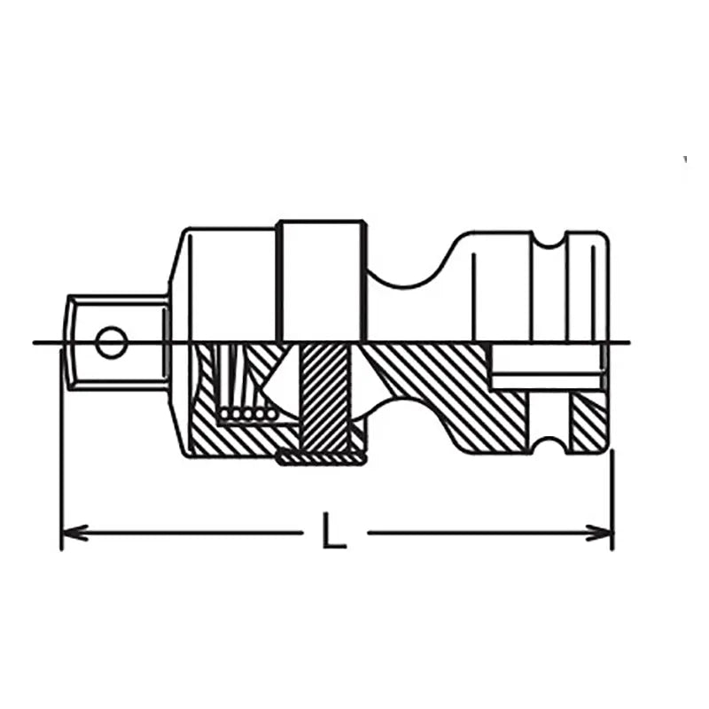 Ko-ken Tools 1.1/2 Sq. Dr. Universal Joint 1.1/2 Square Length 200mm Hole type Ko-ken Tools
