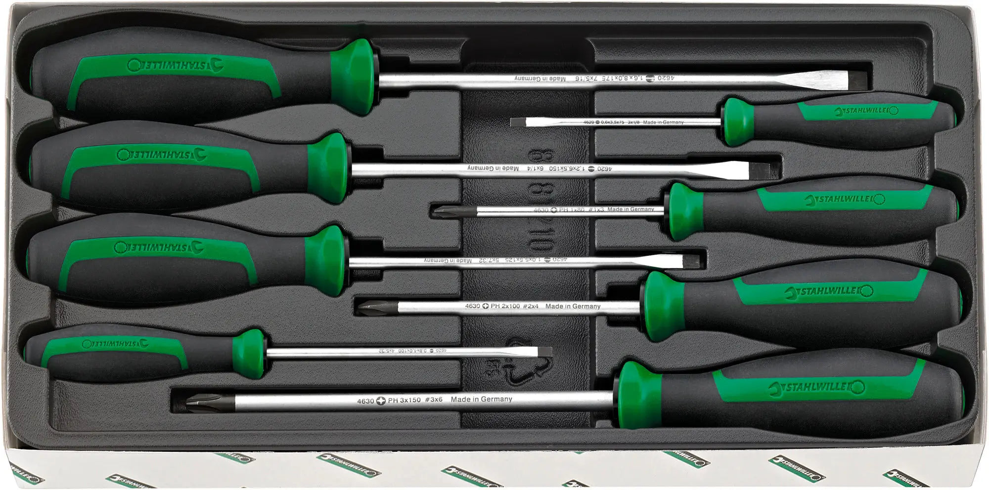Stahlwille Set of 8 DRALL+ Screwdriver with 3-Component Handle - ST 96469215 Stahlwille