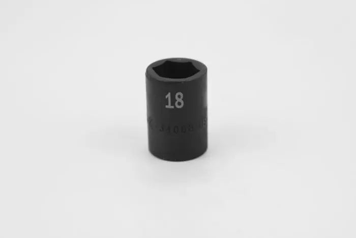 SK Tools - 18 mm 1/2" Drive 6 Point Standard Metric Impact Socket - 34068 SK Tools