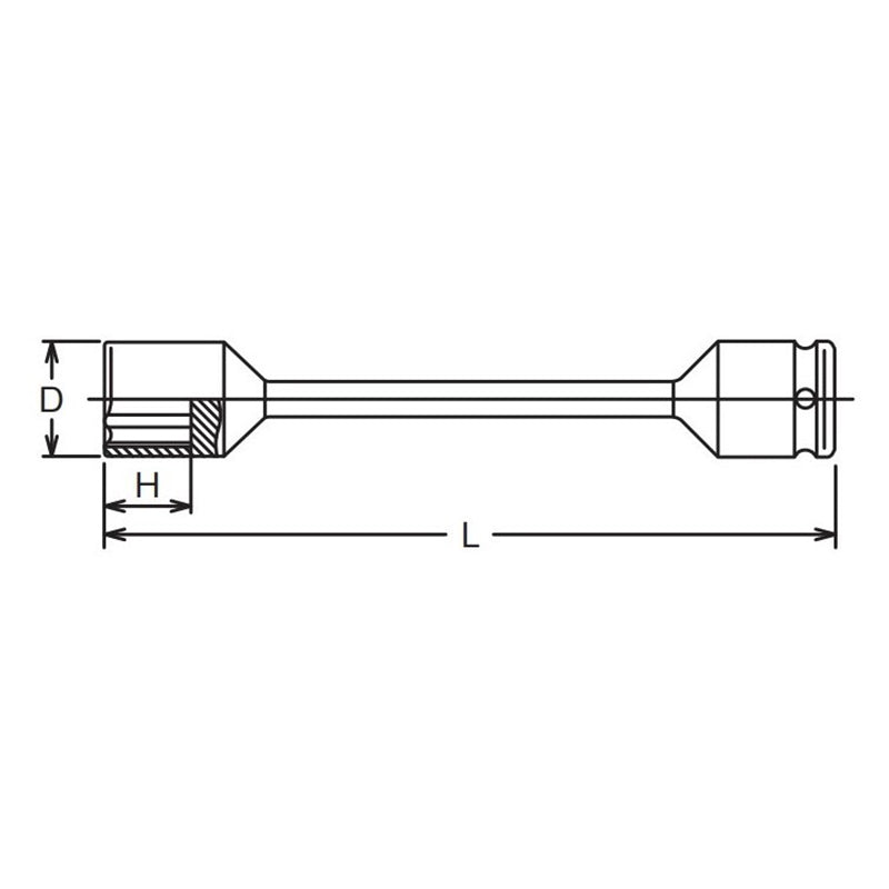 Ko-ken Tools 1 Sq. Dr. Torsion Bar 30mm x 500Nm Length 300mm