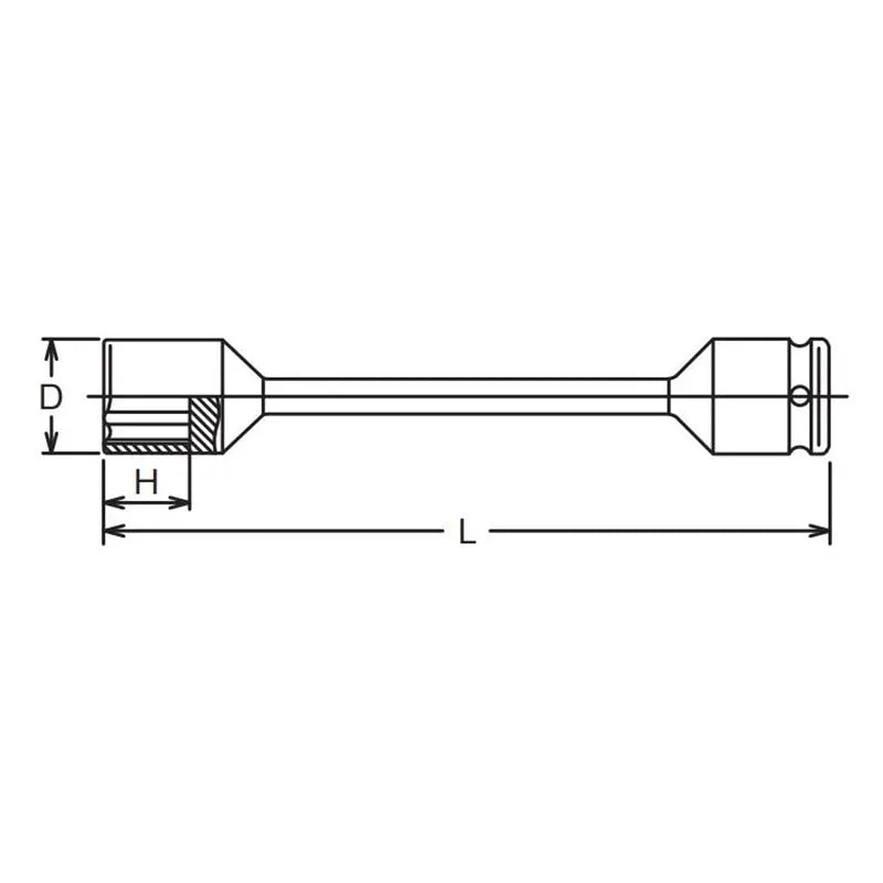 Ko-ken Tools 1 Sq. Dr. Torsion Bar 36mm x 600Nm Length 300mm Ko-ken Tools