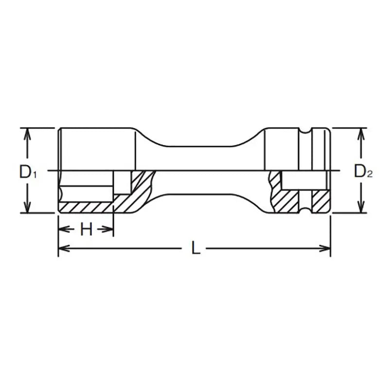Ko-ken Tools 1 Sq. Dr. Extension Socket 33mm 6 point Length 170mm Ko-ken Tools