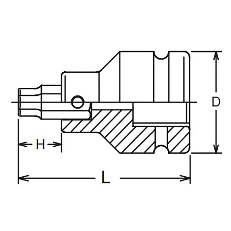 Ko-ken Tools 1 Sq. Dr. Bit Socket 17mm Hex Length 92mm Ko-ken Tools