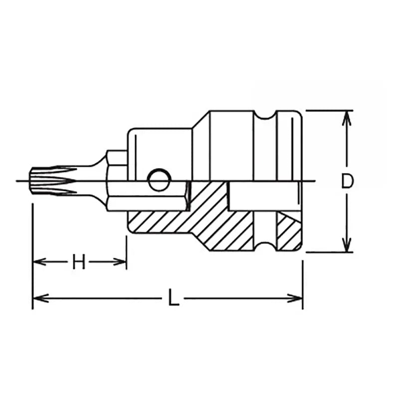 Ko-ken Tools 1 Sq. Dr. Bit Socket TORXÂ® T60 Length 92mm Ko-ken Tools