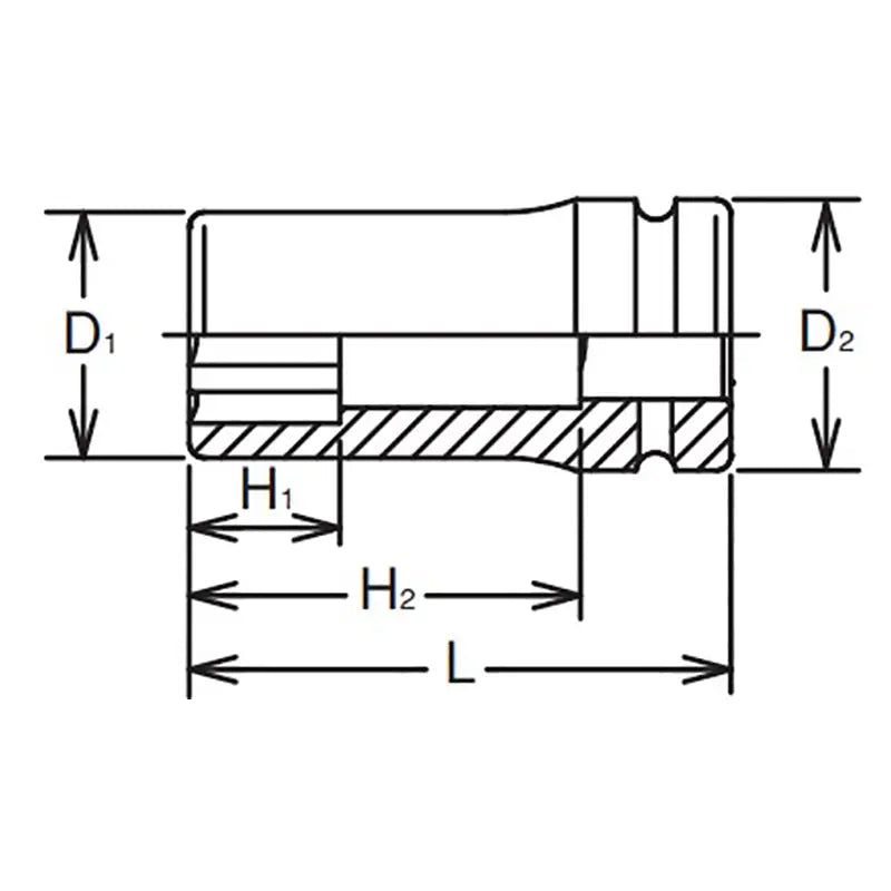 Ko-ken Tools 1 Sq. Dr. Socket 41mm Surface Drive Length 108mm Ko-ken Tools