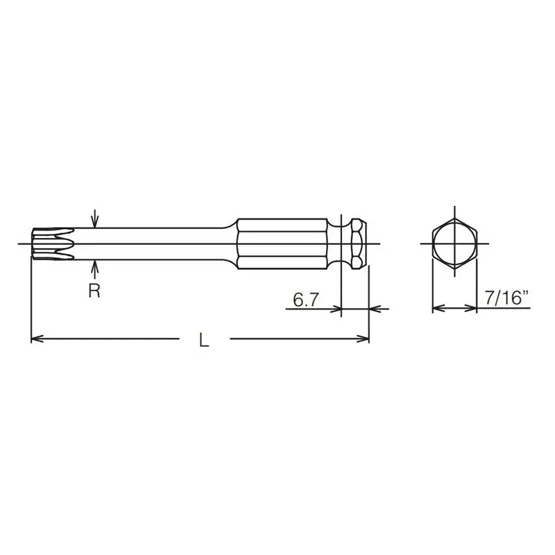 Ko-ken Tools 7/16 Hex Dr. TORXÂ® T50 Bit - Length 150mm Ko-ken Tools