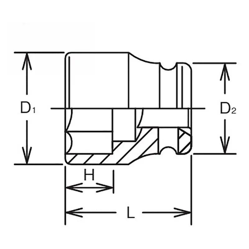 Ko-ken Tools 1 Sq. Dr. Socket 18mm 6 point Length 57mm Ko-ken Tools