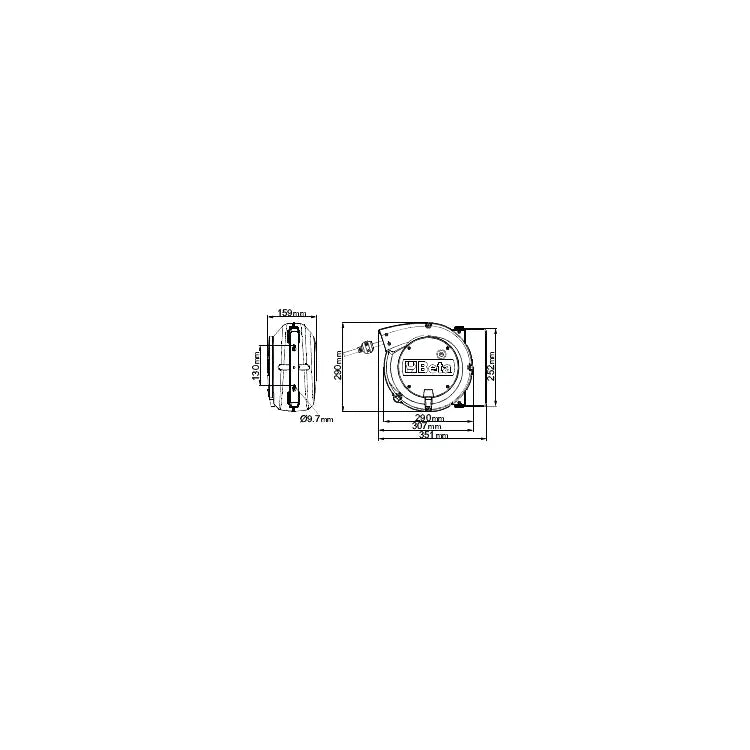 Beta Tools (Article# 1844 15-H05/3SCK) Automatic Cable Reel with 3G x 1.5 mm sq Cable and SCHUKO Type Socket - BT 018440319 