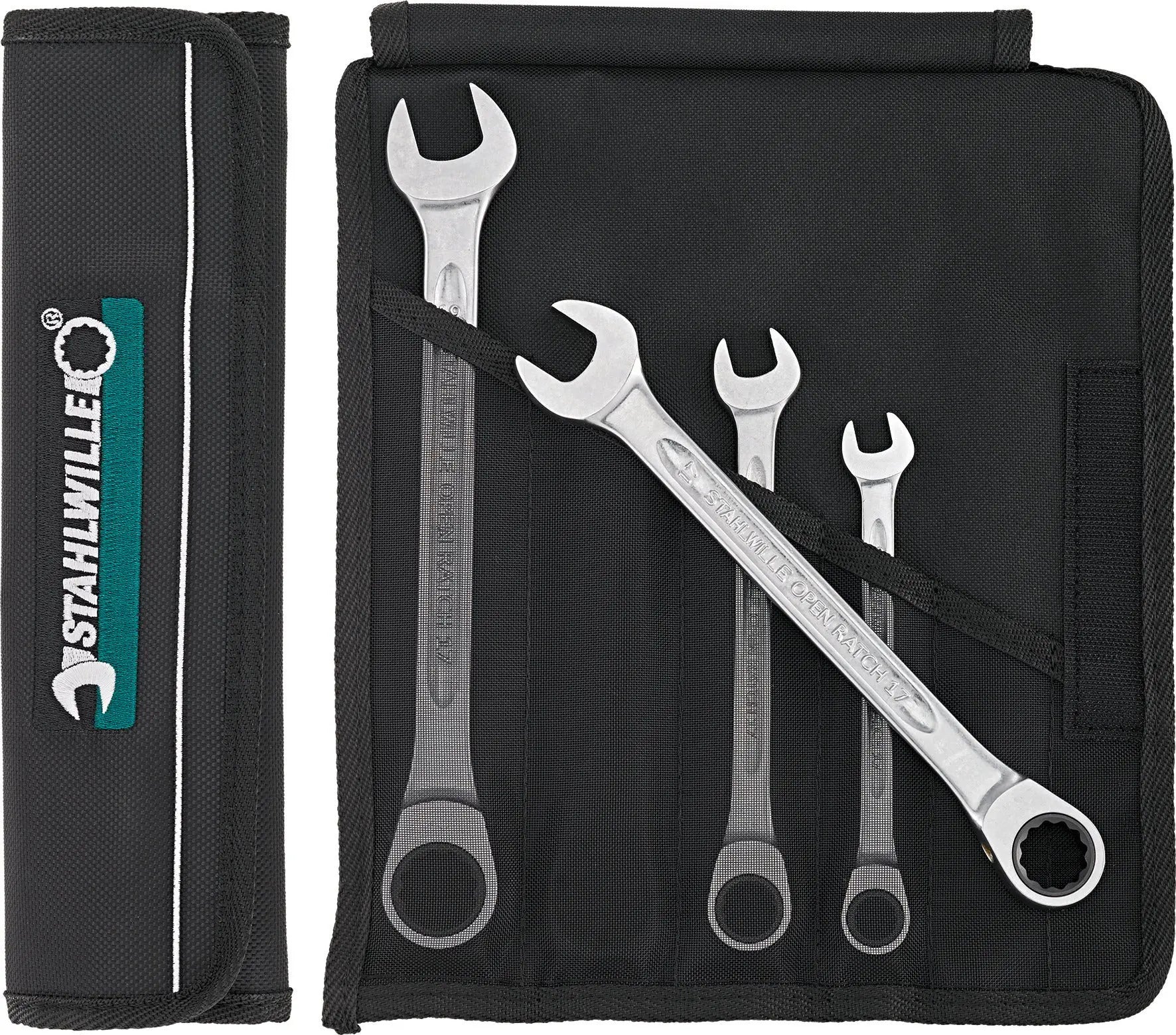 Stahlwille Set of 4 Combination Ratchet Spanner Wrench, 10 - 19mm - ST 96401704 Stahlwille