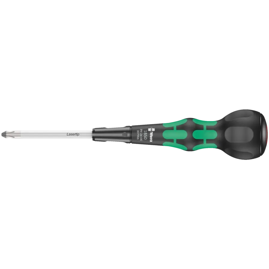 Wera 1850 PH Kraftform Ball-Grip Phillips-Head Screwdriver, 6 x 120mm - WE 05007907001 