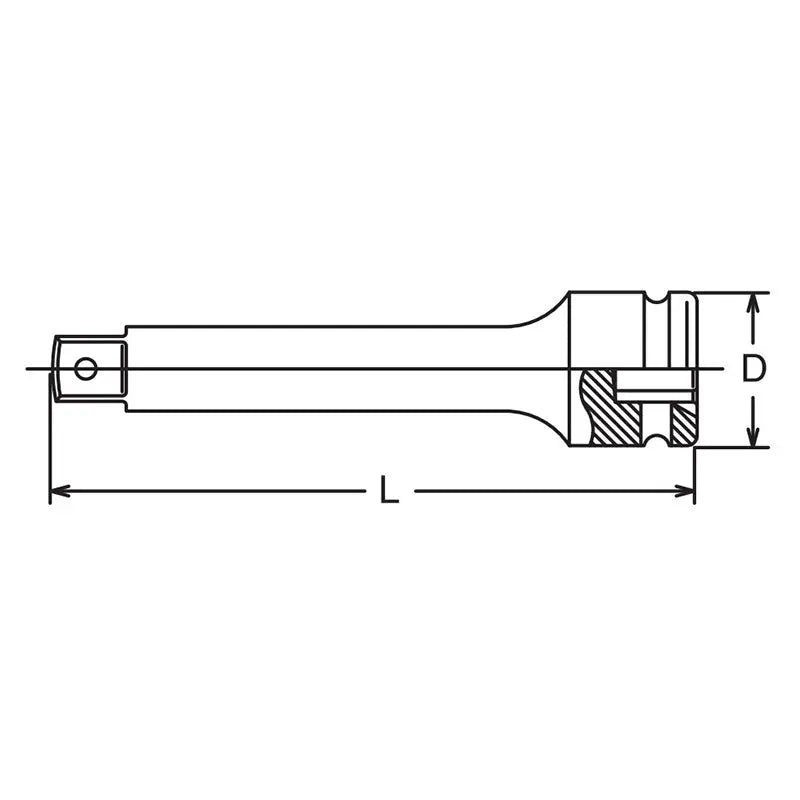 Ko-ken Tools 1 Sq. Dr. Extension Bar Hole Length 175mm Hole type Ko-ken Tools