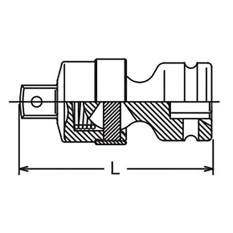 Ko-ken Tools 1 Sq. Dr. Universal Joint 1 Square Length 127mm Hole type Ko-ken Tools