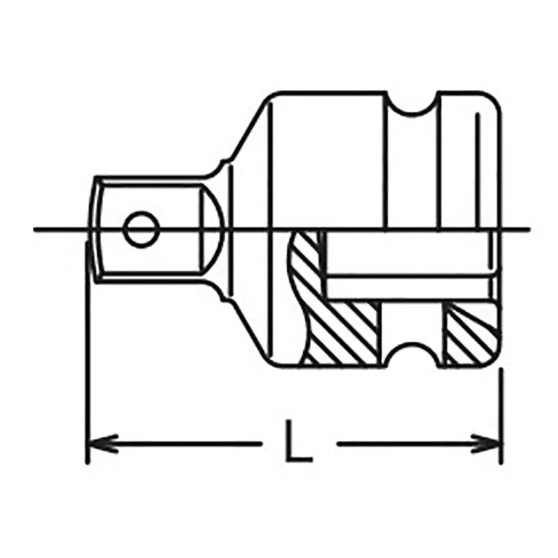 Ko-ken Tools 1 Sq. Dr. Adaptor 3/4 Square Length 200mm Hole type Ko-ken Tools