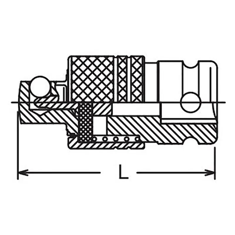 Ko-ken Tools 1 Sq. Dr. Locking Adaptor 1 Square Length 95mm Locking Quick Release Ko-ken Tools