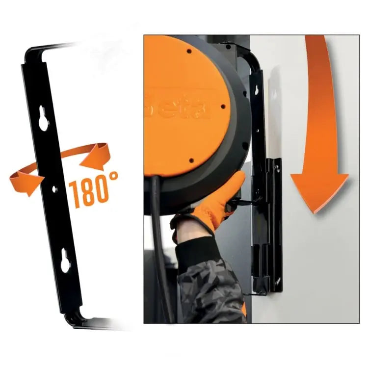 Beta Tools (Article# 1900M 12X15) Shockproof Plastic Body Automatic Hose Reel for Air or Water - BT 019000125 