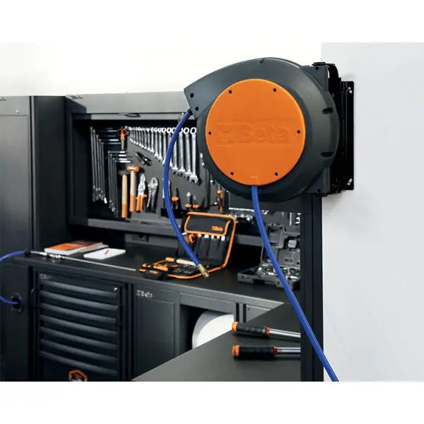 Beta Tools (Article# 1900M 12X15) Shockproof Plastic Body Automatic Hose Reel for Air or Water - BT 019000125 