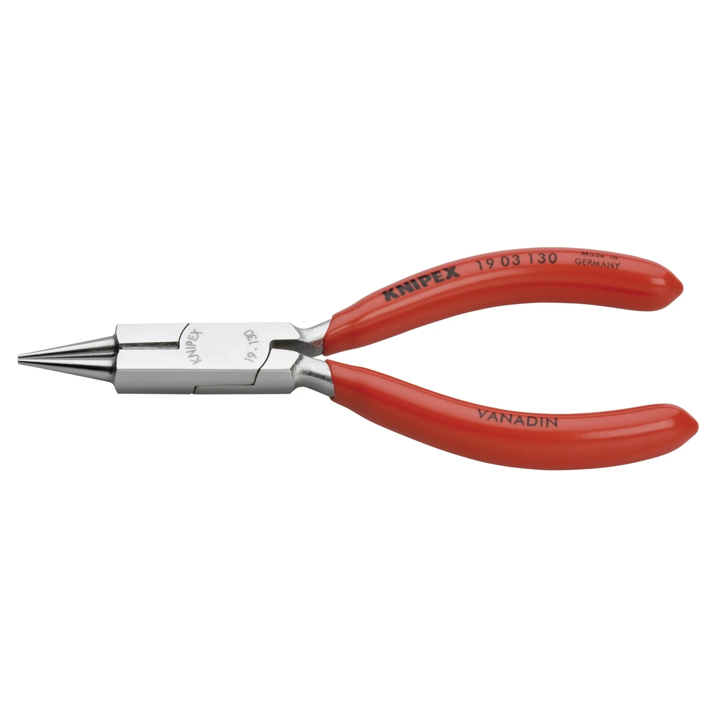 Knipex 19 03 130 KN | Round Nose Pliers, Chrome, Jeweler's Pliers Knipex