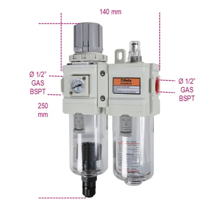 Beta Tools (Article# 1919FN1/2) Filter-Regulator Lubricator - BT 019190461 