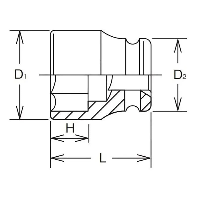 Ko-ken Tools 2.1/2 Sq. Dr. Socket 2.9/16 6 point Length 125mm Ko-ken Tools