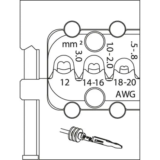 Gedore (Series 8140-20) Module Insert for Lamellar Contacts - GD 1963384