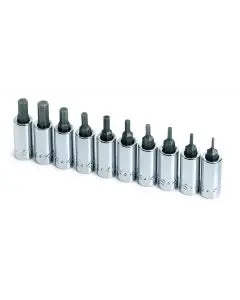 SK Tools - 10 Piece 1/4" Drive Fractional Hex Bit Socket Set - 19731 SK Tools