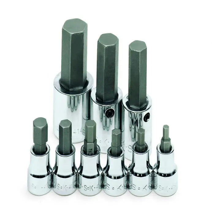SK Tools - Set Socket Bit 3/8dr 1/2dr Hx Metric 9p - 19734 SK Tools