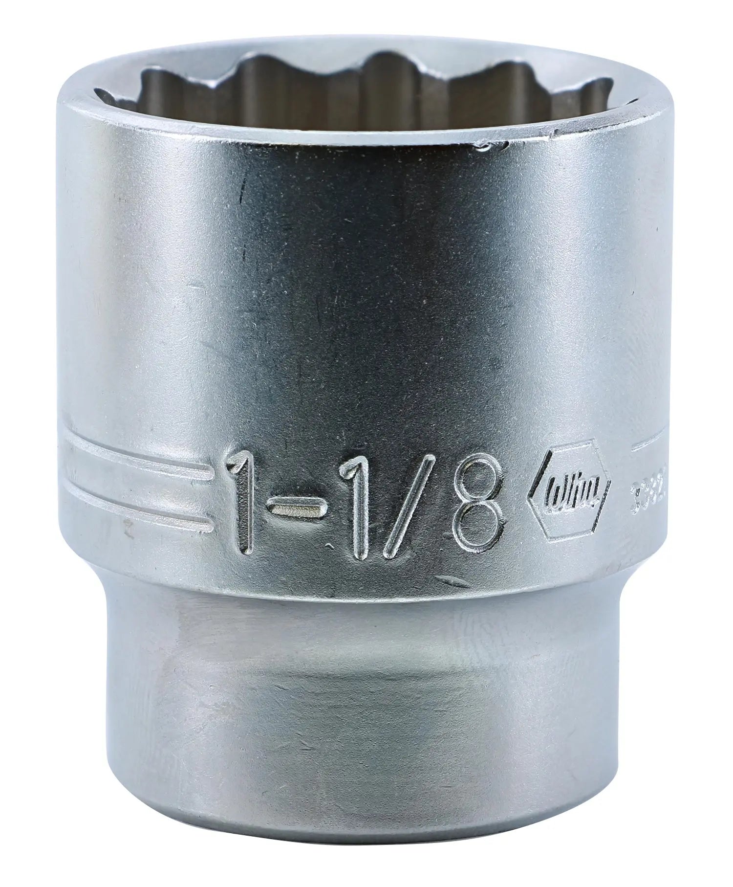 Wiha 33821, 1/2" Dr. Deep Socket, 12 Point, 1-1/8" Wiha