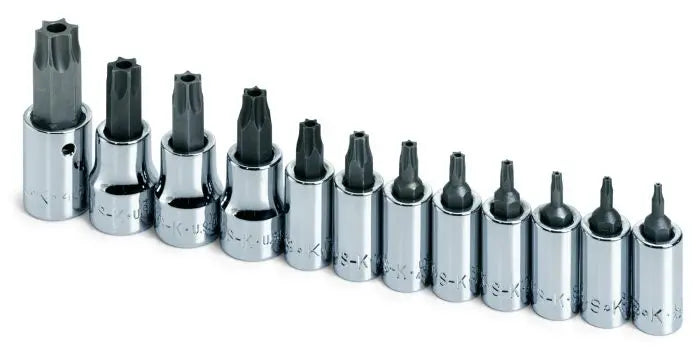 SK Tools - Set Socket 1/4dr 3/8dr Tmprtrx 12pc - 19768 SK Tools