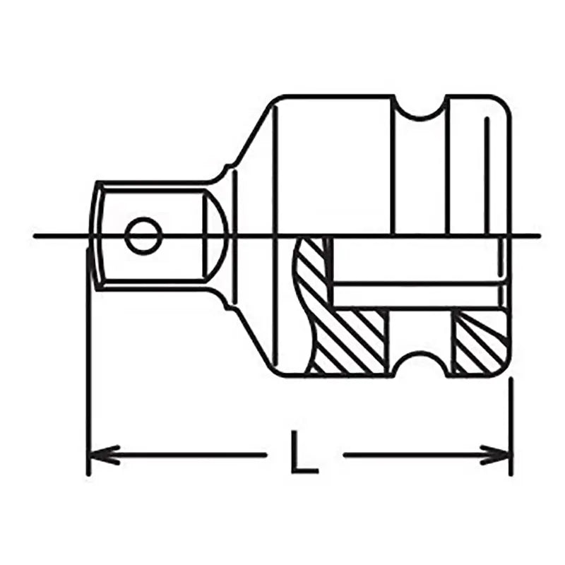 Ko-ken Tools 2.1/2 Sq. Dr. Adaptor 1.1/2 Square Length 145mm Hole type Ko-ken Tools