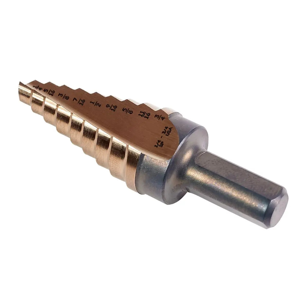 KnKut Fractional Performance Step Drill Bit, 1/4 in - 3/4 in - KK4-1/4-3/4 KnKut