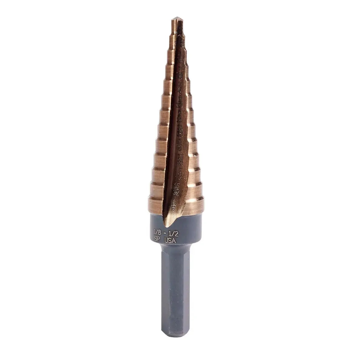 KnKut Fractional Performance Step Drill Bit, 1/8 in - 1/2 in - KK4-1/8-1/2 KnKut