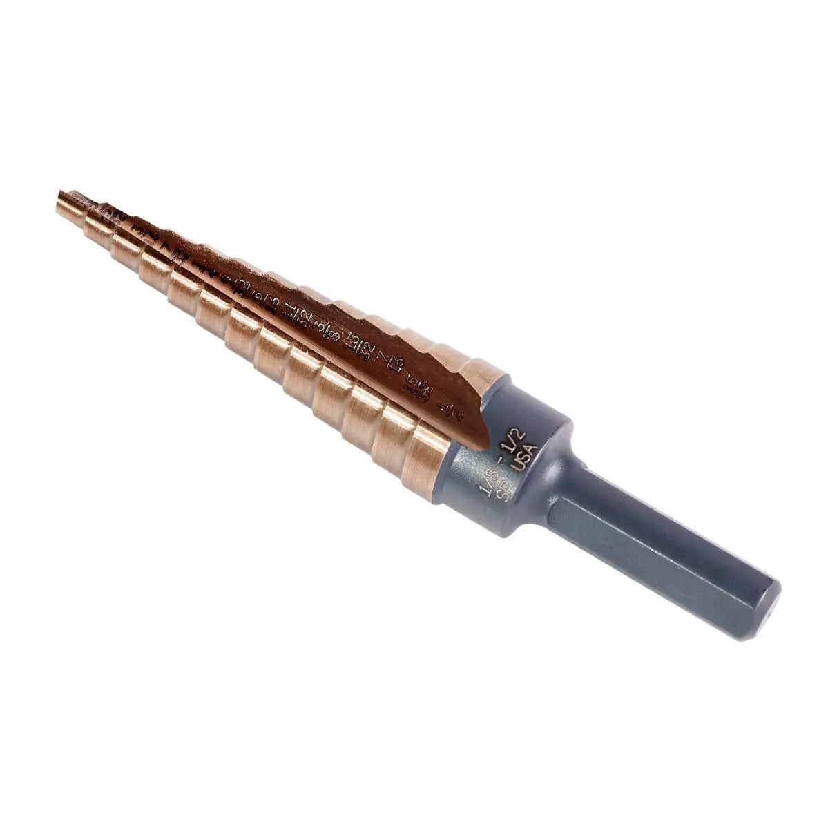 KnKut Fractional Performance Step Drill Bit, 1/8 in - 1/2 in - KK4-1/8-1/2 KnKut