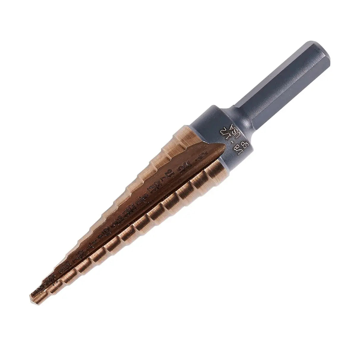 KnKut Fractional Performance Step Drill Bit, 1/8 in - 1/2 in - KK4-1/8-1/2 KnKut