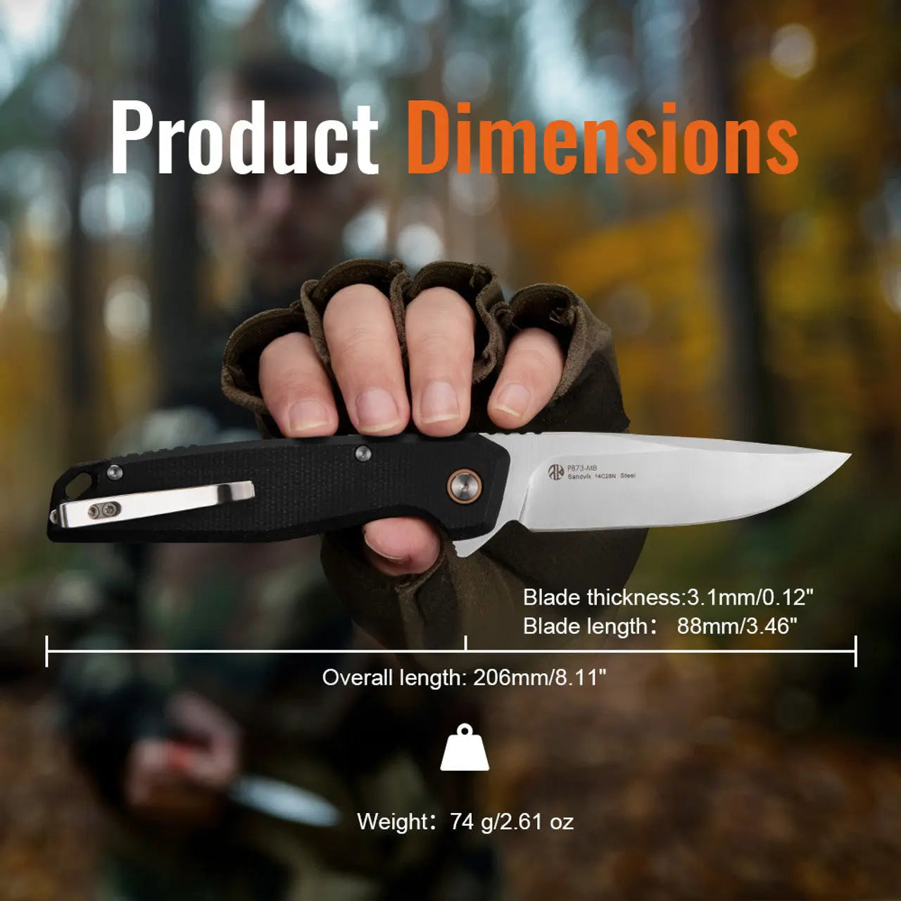 Fenix Ruike Lightweight Folding Knife - F RK-P873 Fenix