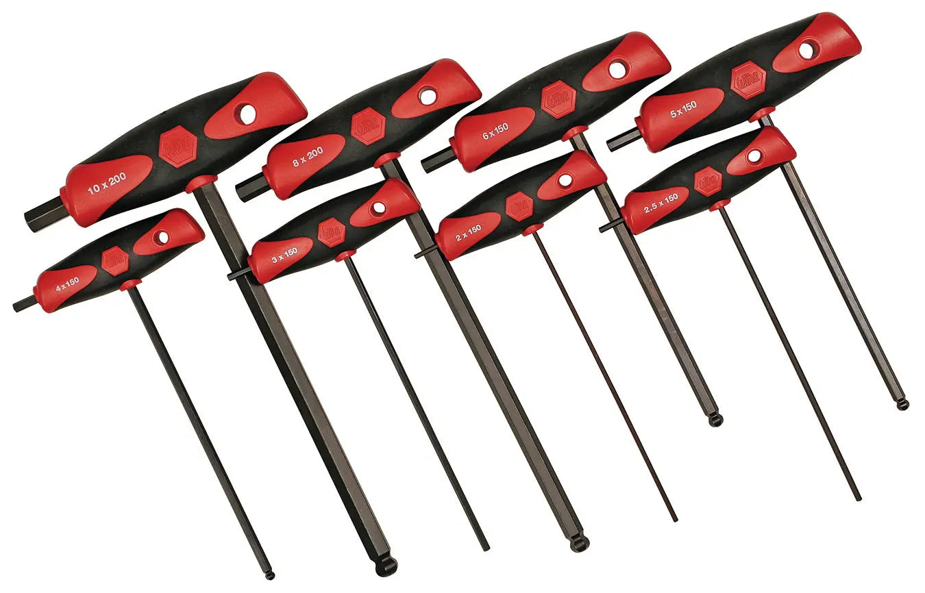 Wiha 33496, Soft Grip Metric Hex T-Handle 8 Pc. Set Wiha