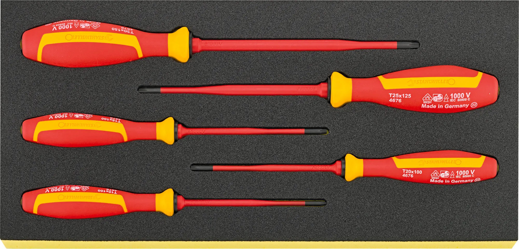Stahlwille Set of 5 VDE Screwdriver with TCS Insert - ST 96838815 Stahlwille