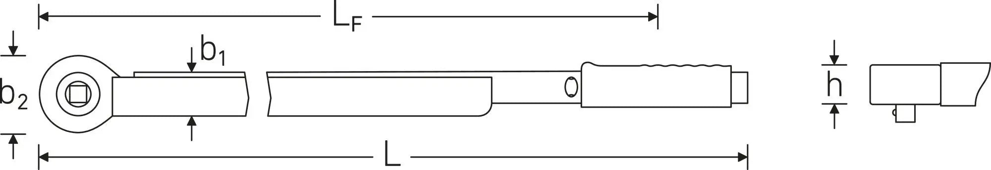 Stahlwille MANOSKOP Standard Torque Wrench with Fixed Ratchet, Size 100 - ST 96502001 Stahlwille