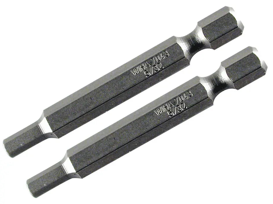 Wiha 73932, Hex Metric Power Bit 5.0x70mm 2 Pk Wiha